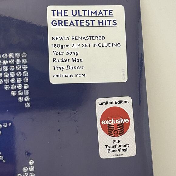 Elton John DIAMONDS The Ultimate Greatest Hits 2 LP Blue Vinyl Limited Edition - Picture 2 of 4